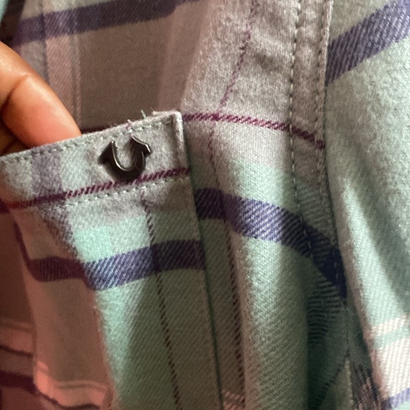 NWT True Religion Boyfriend Button-Up Shirt - Picture 5 of 5